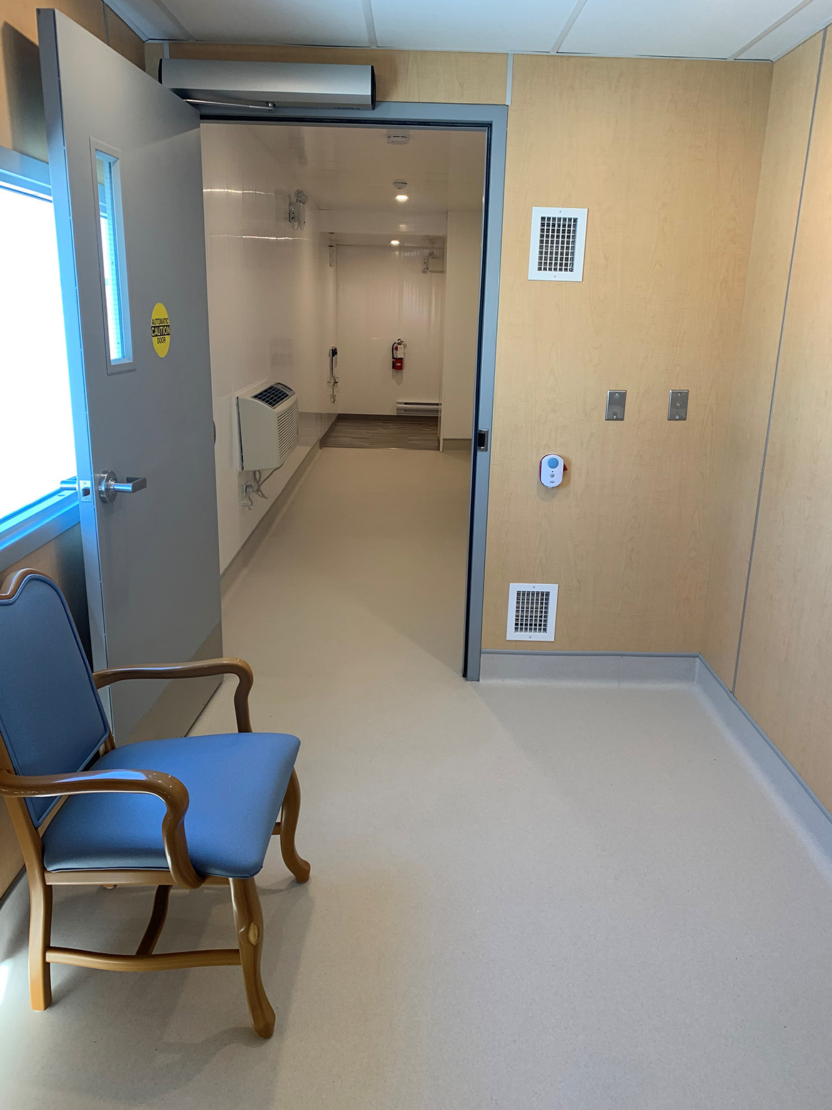 A visitation shelter as seen from the inside