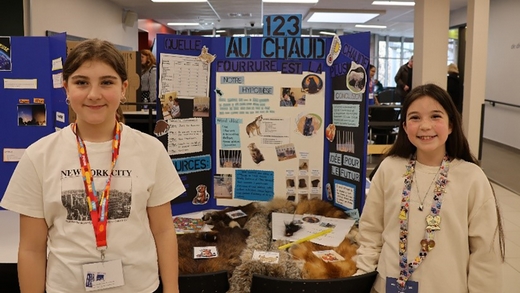 Clara Verreault and Rosalie Boulianne, winners in the Grade 3 and 5 categories