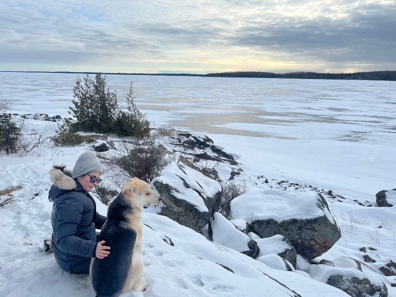 Morgan Courtney enjoying the scenery of the North.
