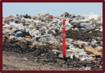 Élimination inadéquate de déchets.