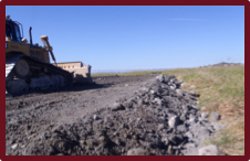 Levelling and packing of fill